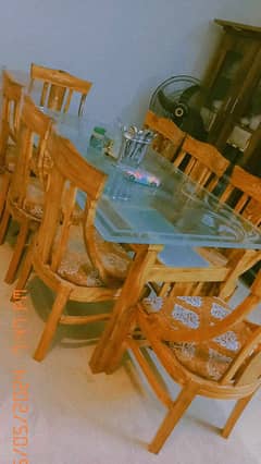 Beautiful Dining Table With 8 SHEESHAM Chairs