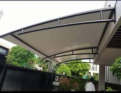 tensile fabrics sheds with steel structure, car parking sheds