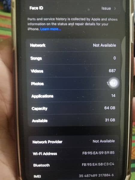 iphone x 64 gb jv non pta  2x camera not working panel changed 35k fix 9