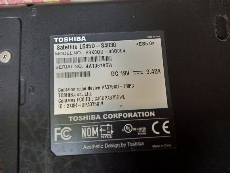 Toshiba laptop 17