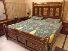 wooden bed set without mattress 0
