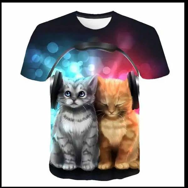 Boys T shirt cat Printed 3