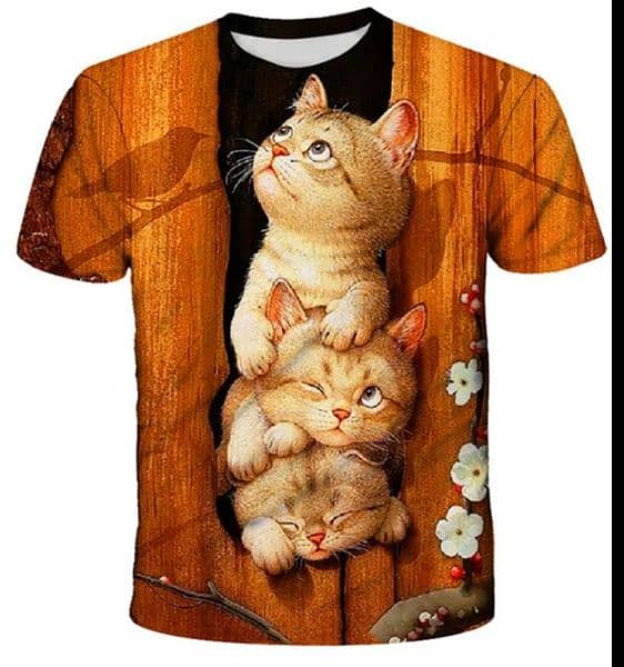 Boys T shirt cat Printed 7