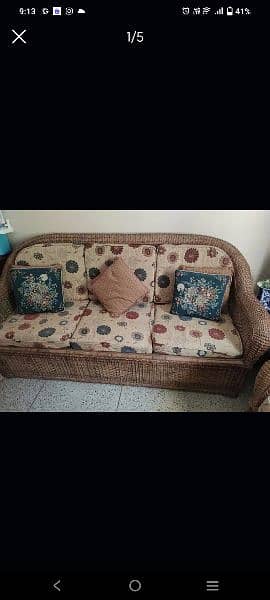 cane sofa set 3