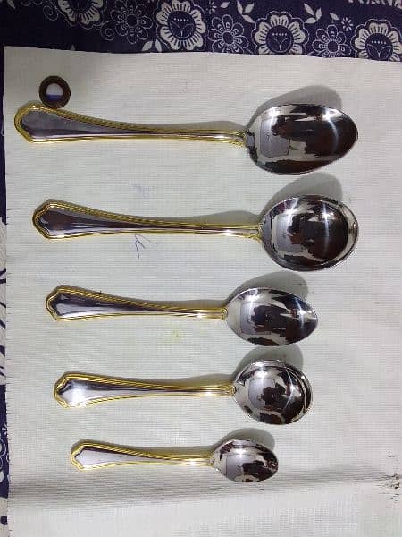 Kitchen Cutlery Set. 85 pieces set. Golden/Silver 5