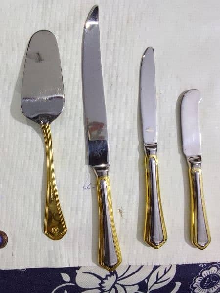 Kitchen Cutlery Set. 85 pieces set. Golden/Silver 6