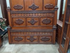 chiniot antique shesham wood 4 piece furniture set