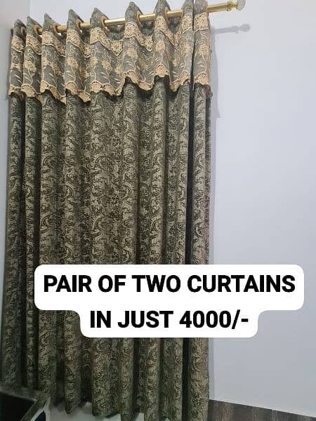 2 pairs of curtains. 1