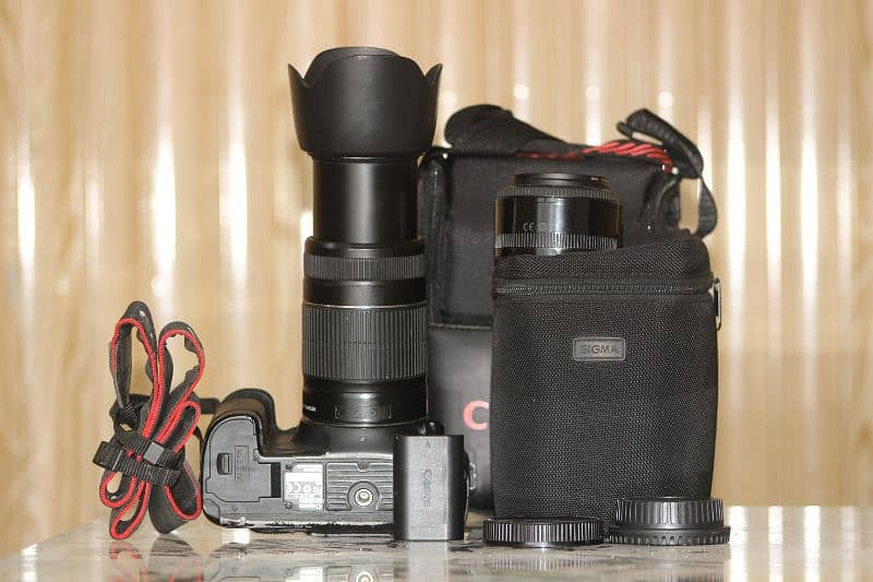 Canon 7d with 50mm yougnou & 55-250mm image stablizer lens 1