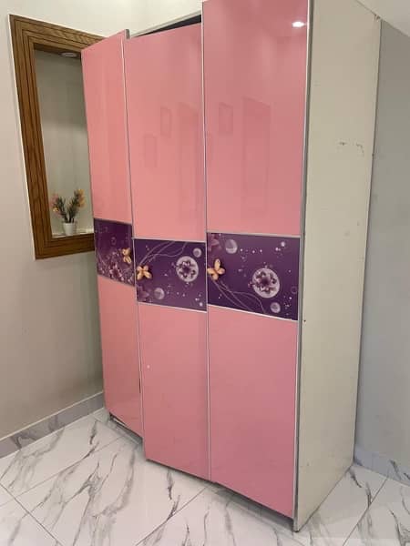 2 = Queen Beds with Spring Mattresses + side Tables. Cupboard FREE 6