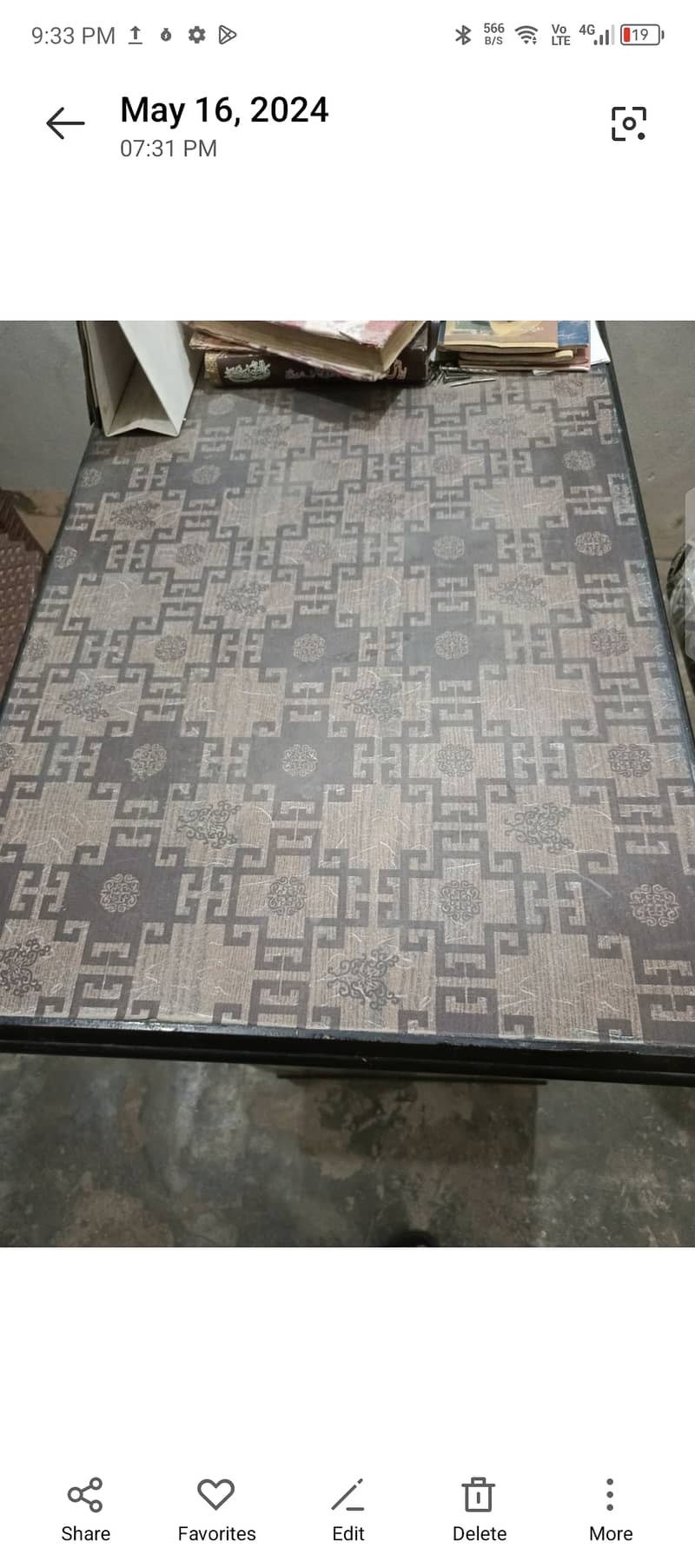 Table ,chair and wooden+glass frame(urgent sale)rate munasib ho Jay ga 9