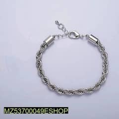 Modern plain chain bracelet