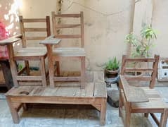 chairs and bench