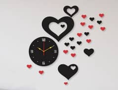 Stylish 3D Art MDF wood wall clock