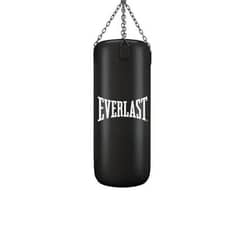 EVERLAST Punching Bag, Pure Leather, Free Gloves!
