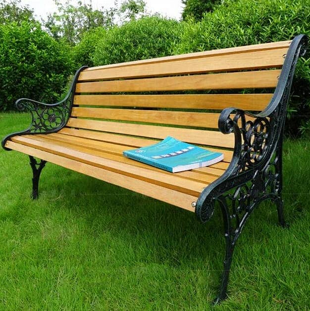 Garden Bench, Wrought Iron Benches, Wood & Iron Benches, Table, Chair 4