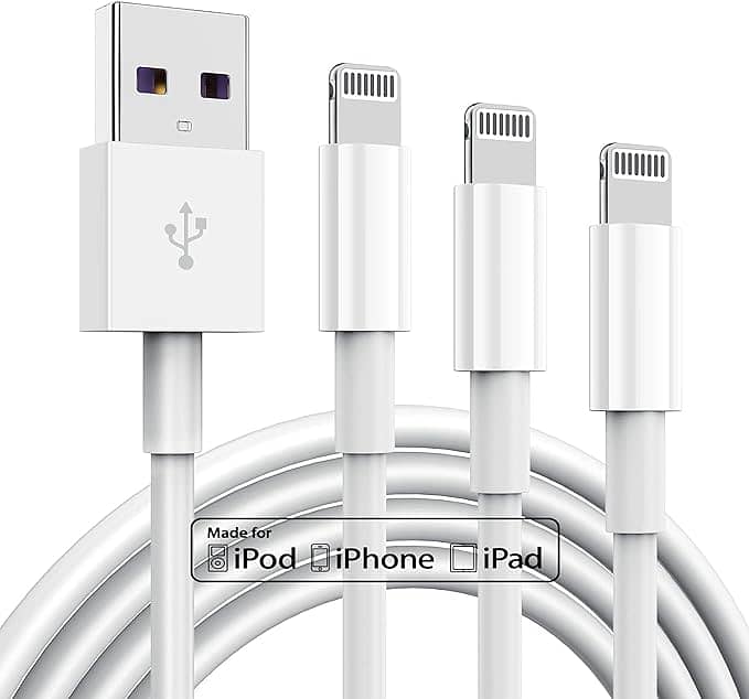 3 Pack Apple Charger Cable 6ft Lightning to USB Cable A145 3