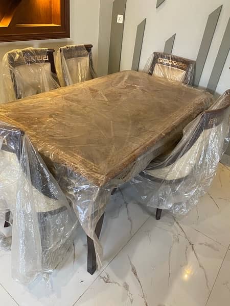 LATEST DESIGN DINING TABLE WITH 6 CHAIRS (Unused) 1