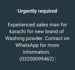 Sales man required