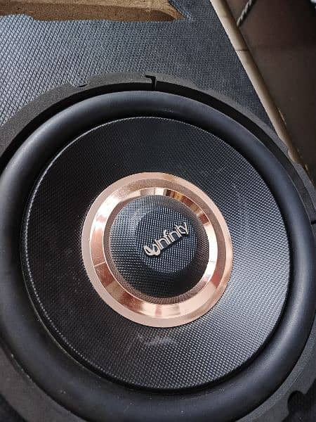 Infinity Woofer Kenwood Speakers and Orientech Amp 2