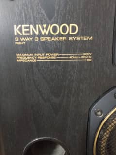 KENWOOD 3 WAY 3 SPEAKERS SYSTEM