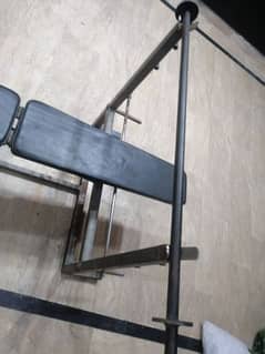 bench press with steel road and plates, All in one machine