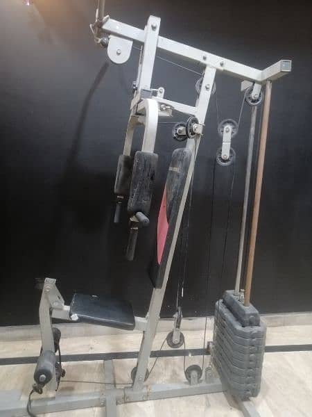 bench press with steel road and plates, All in one machine 2