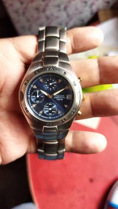 SEIKO PULSAR Chronograph Ym92 Stainless Steel  100m Watch