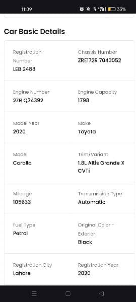 Toyota Altis Grande  2020 Model 16