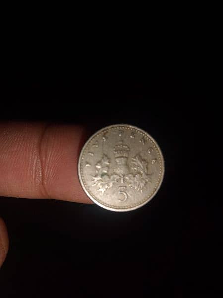 five pence 1 coin 1
