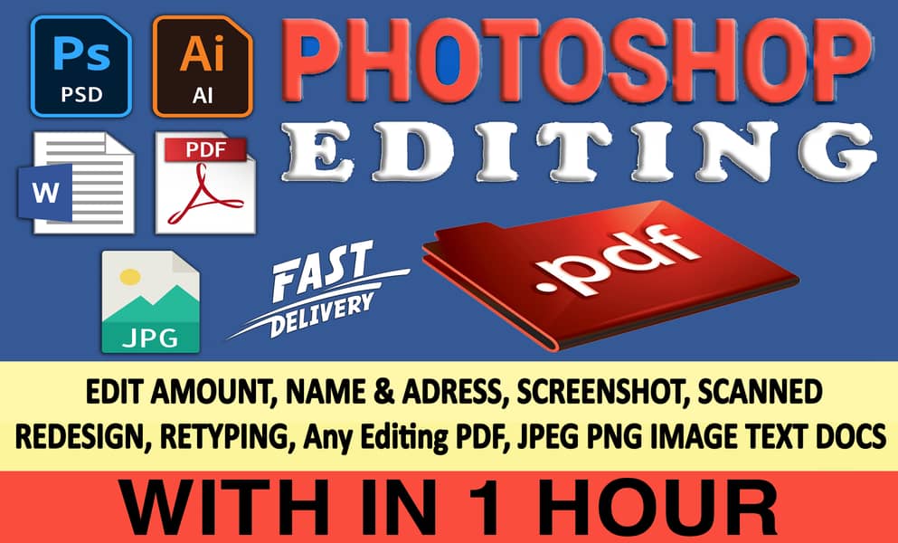 Graphic Design Edit PDF JPG Screenshot Scanned Photoshop Document Edit 0