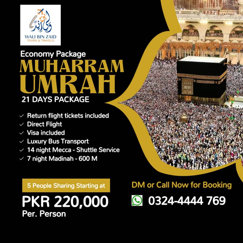 Muharram Umrah Booking Started | All Airline Tickets 0