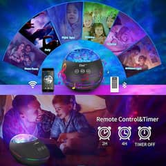 LED Night Light for Kids, Ocean Wave Projector with Music C83 0