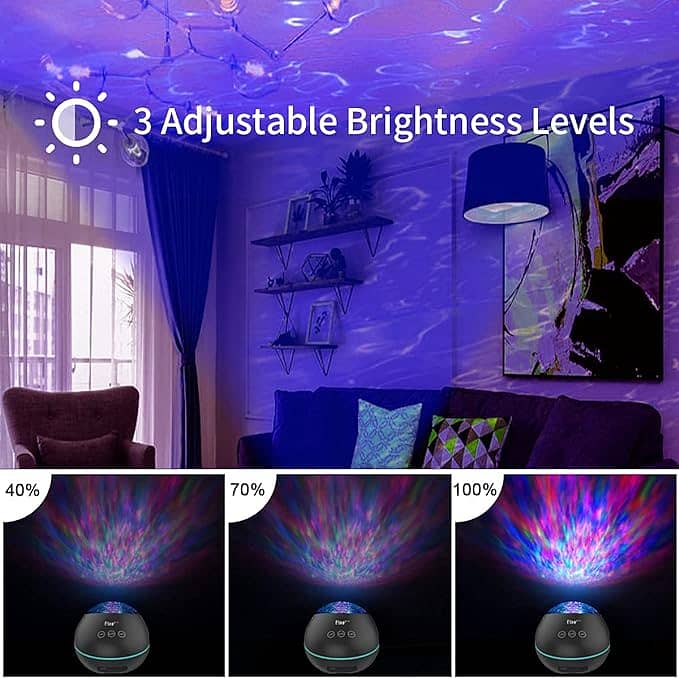 LED Night Light for Kids, Ocean Wave Projector with Music C83 1