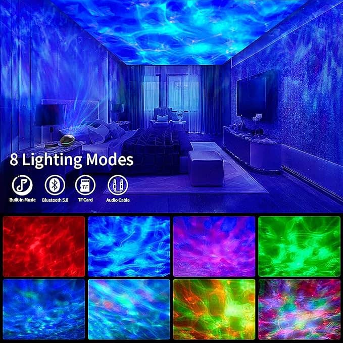 LED Night Light for Kids, Ocean Wave Projector with Music C83 2