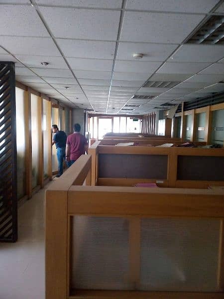 On Main shahrah e faisal semi furnished office available for rent 6