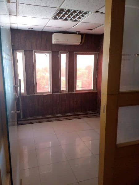On Main shahrah e faisal semi furnished office available for rent 8