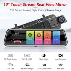 Car DVR 10 inch HD Display Car Rear View Mirror screen 0