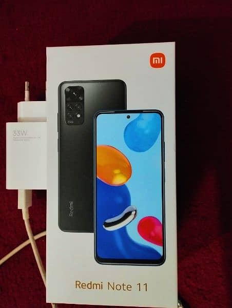 Redmi note 11 with box and charger 6/128 4