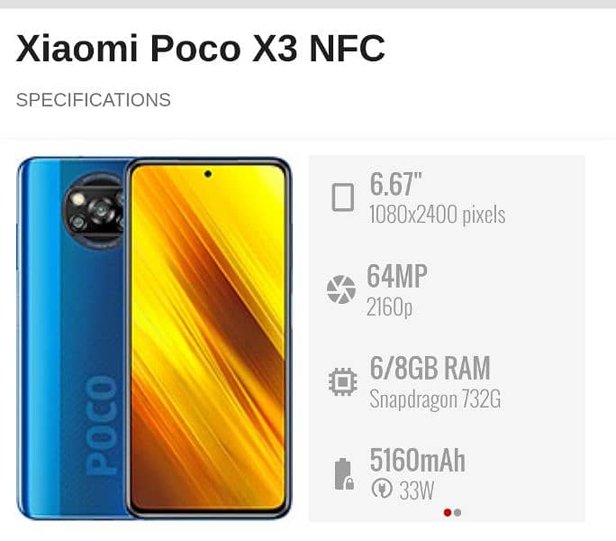 POCO X3 NFC 6GB 128GB Condition 8 /10 1