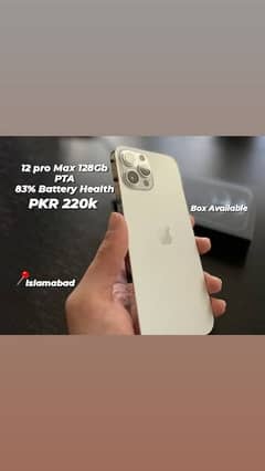 iphone 12 Pro Max 128 Gb PTA Approved 0