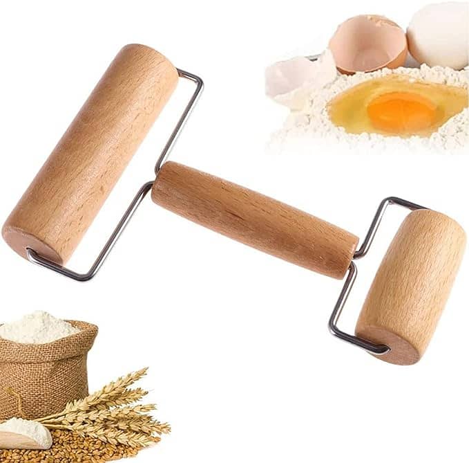 Wooden Pastry Pizza Roller, Non-Stick C33 1