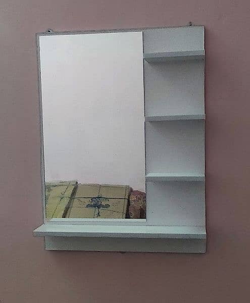 Wall Mount Drasing Mirror With Shelf Mekup Itam Hold 4