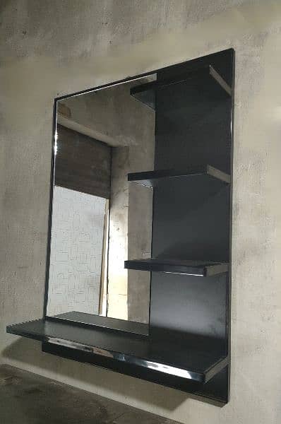 Wall Mount Drasing Mirror With Shelf Mekup Itam Hold 5