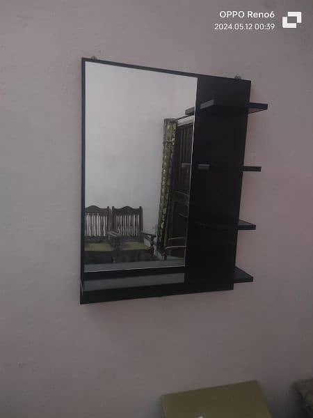 Wall Mount Drasing Mirror With Shelf Mekup Itam Hold 10