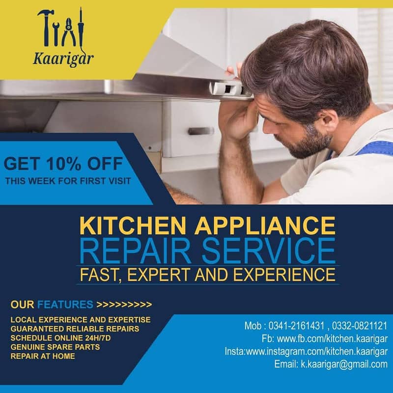 Kitchen appliances repair and maintenance at your doorstep 0