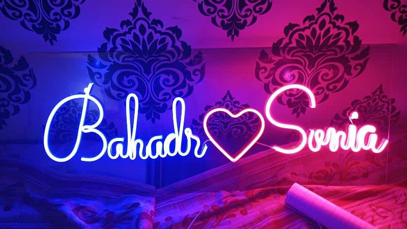 Customized Neon Light Name sign board| Neon sign| Neon Name| Neon wall 2