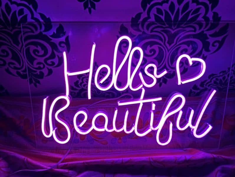 Customized Neon Light Name sign board|Neon Sign|Neon name|Neon light 2