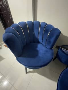 2 seater beautiful sofa seats with table blue