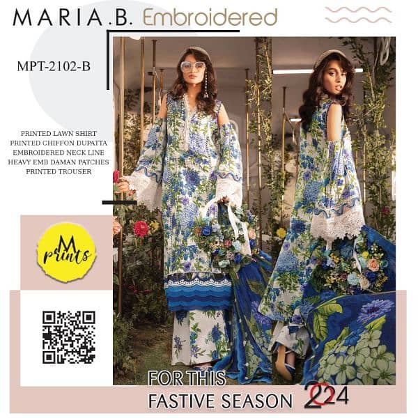 maria. b lawn with shafoon duppatta collection 4
